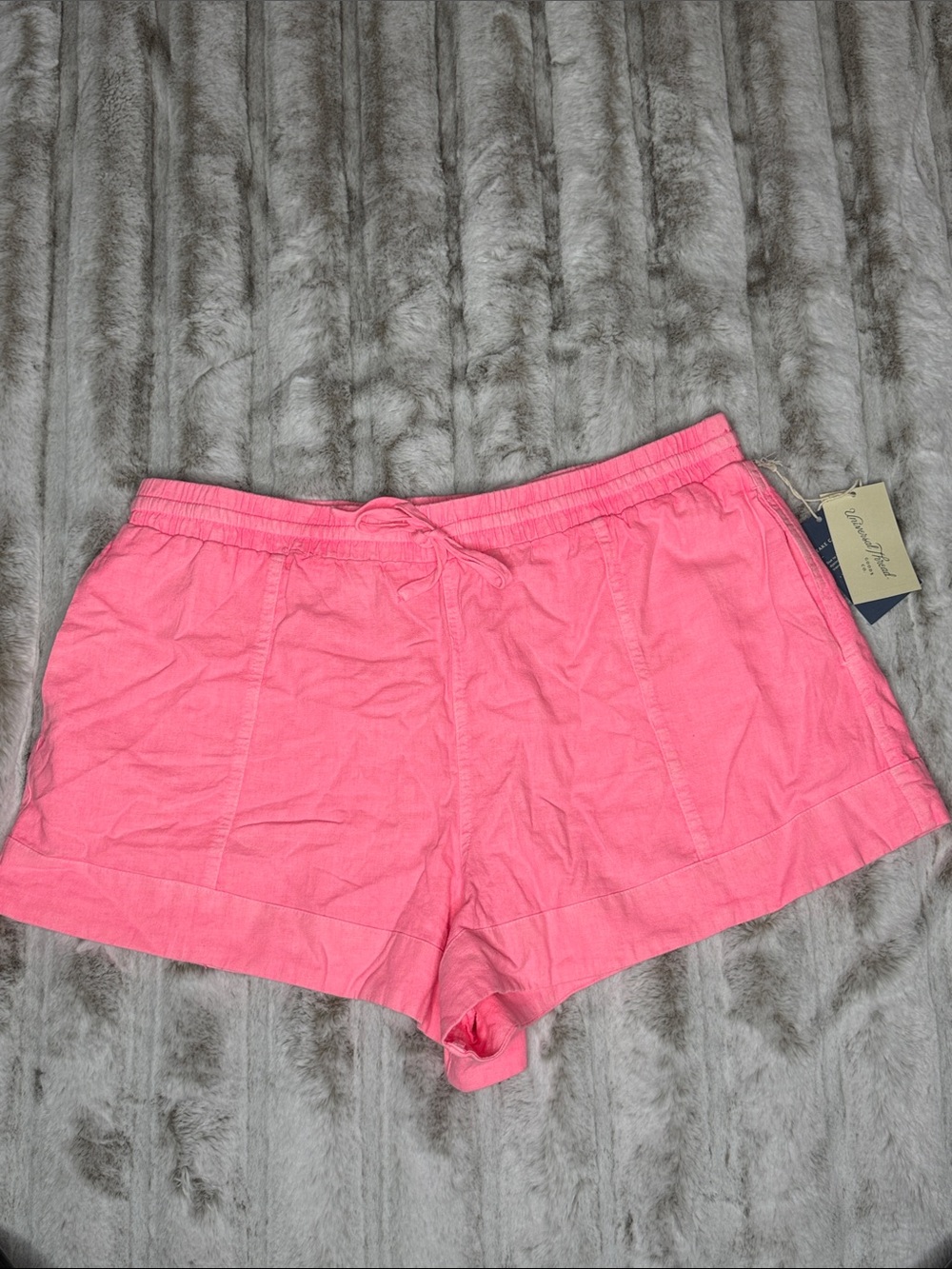 NWT Universal Threads neon Pink Linen Drawstring shorts size XL